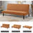 Futon Sofa Couch Upholstered Convertible Folding Futon Sofa Bed Armless Modern Sleeper Classic Loveseat Recliner Rv Sofa For Living Room Furniture(a Orange Fannel Armless)-1670118620