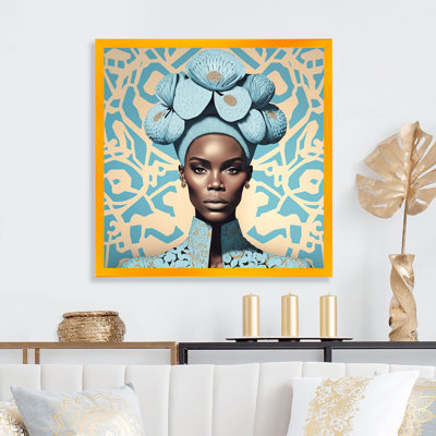 «Retro Haute Couture African American Lady V», reproduction sur toile