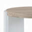 Table de bout en chêne et blanc avec base luge