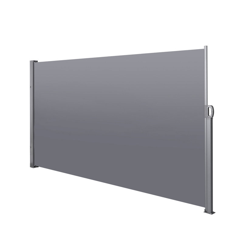 Auvent d'intimité rétractable 138 po x 71 po, gris, imperméable pour bancs, H 1,6 po x l 139,9 po x P 72,32 po