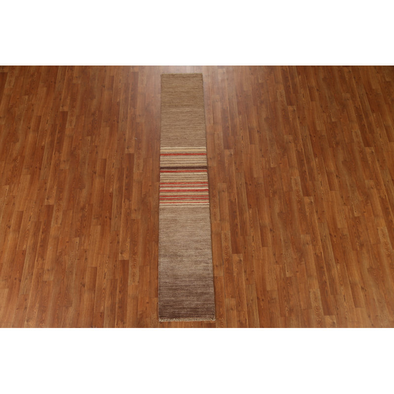 Brown Gabbeh Runner Rug 1x8
