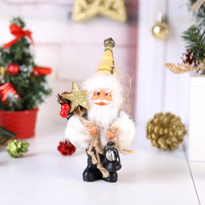 Ornements de père Noël en peluche