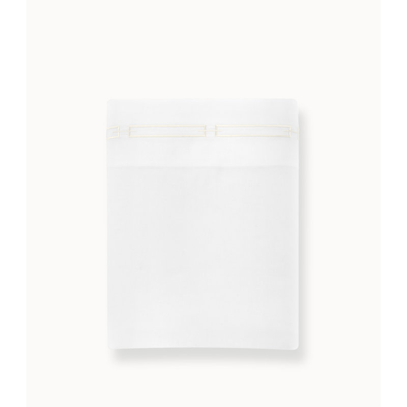 Stanza 420 Thread Count Egyptian-Quality Cotton Flat Sheet, Pearl, Twin Flat Sheet