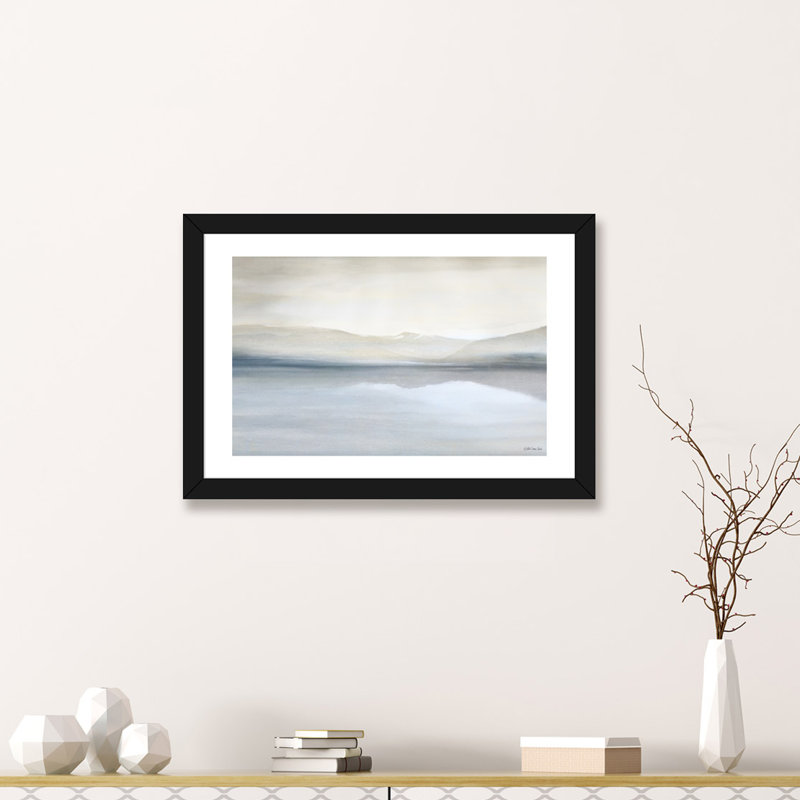Lake Majesty - reproduction d'art, H 18 po x l 26 po x P 1,5 po, Impression encadrée, Noir
