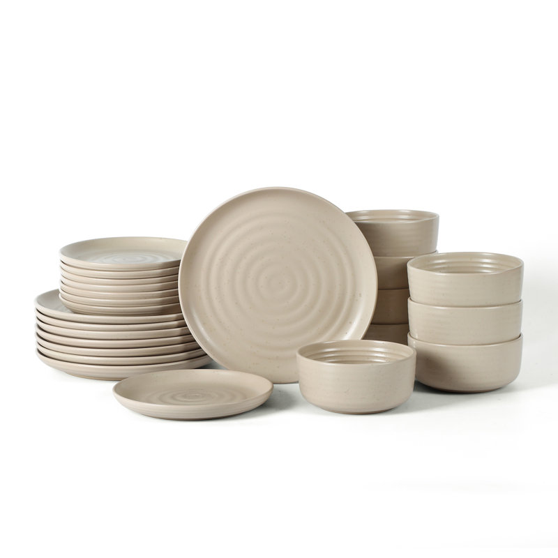 Service de vaisselle Earth & Clay, Beige, 12
