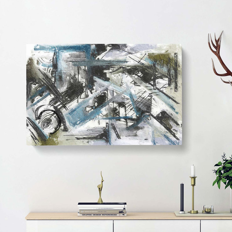 Abstract Art Painting Vol.351 - Wrapped Canvas, 40cm H x 60cm W x 3cm D