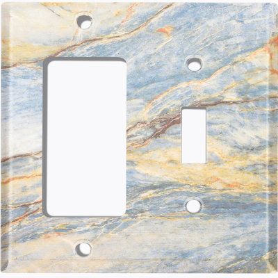 Patterned 2 - Gang Combination Plate Standard Combination Wall Plate