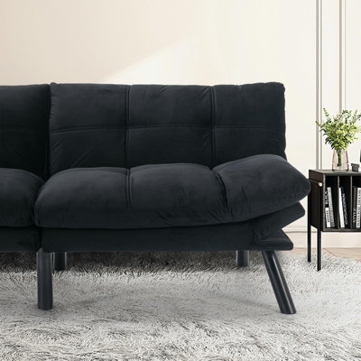 67” Velvet Futon Sofa Bed