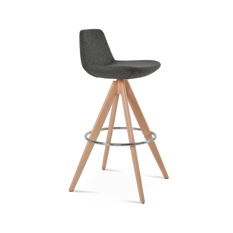 Tabouret Eiffel Pyramid, Naturel, Noir
