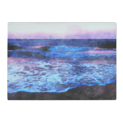 Tempered Glass Pretty Beach Sunset Chopping Board