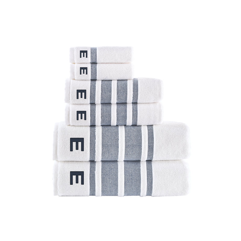 Clarion 6 pcs Towel Set, E, Navy