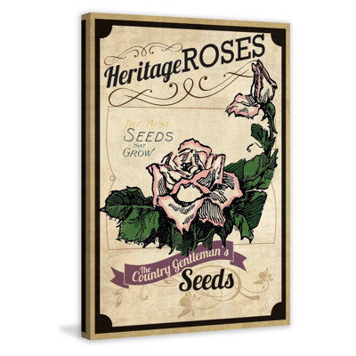 Flower Packet Roses - Wrapped Canvas Print