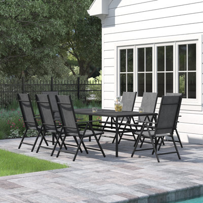 Salem Rectangular 8 - Person 82.6" Long Dining Set