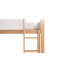 Lit superposé de style contemporain avec rails latéraux à joint et finition en bois naturel pour les chambres modernes