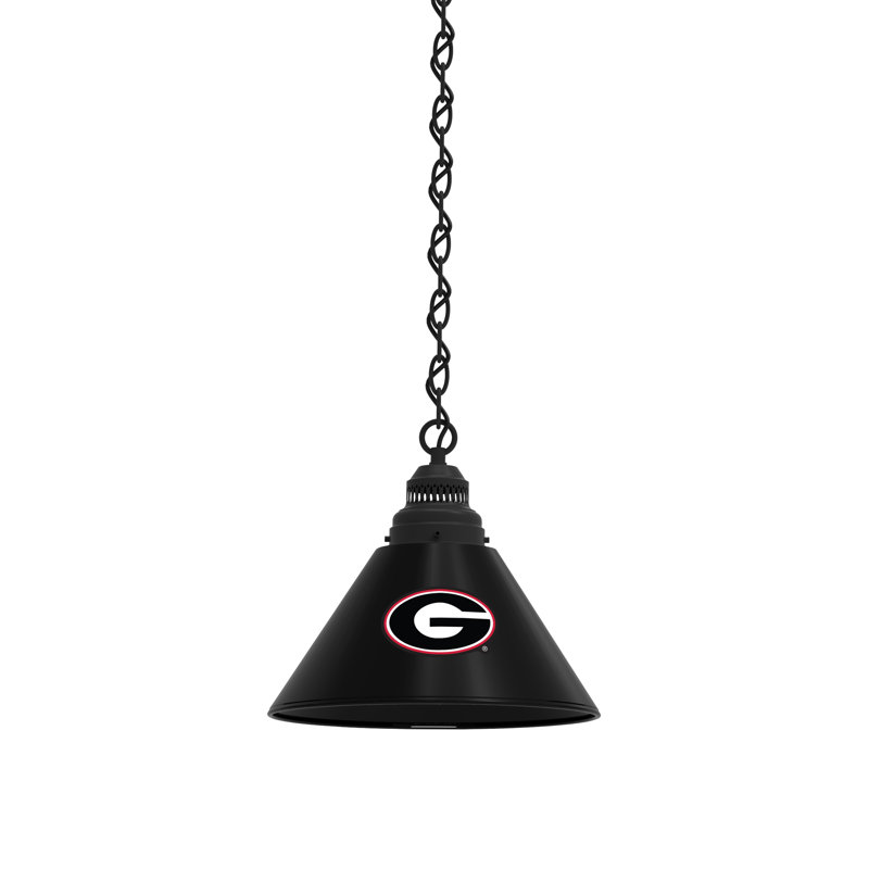 1 - Light Single Pendant, Black, Georgia Bulldogs