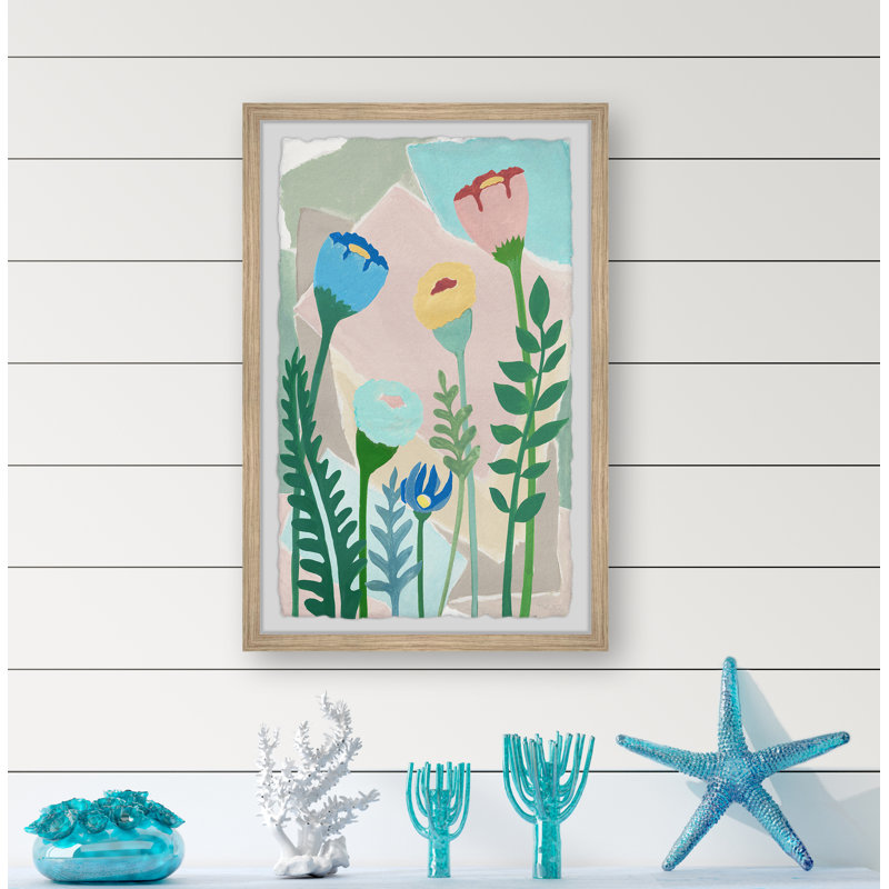 "Towering Flowers" par Parvez Taj, reproduction d’art sur papier encadrée, H 30 po x l 20 po x P 1,5 po