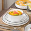 Service de table 16 pièces en porcelaine blanche moderne de qualité supérieure, service pour 4