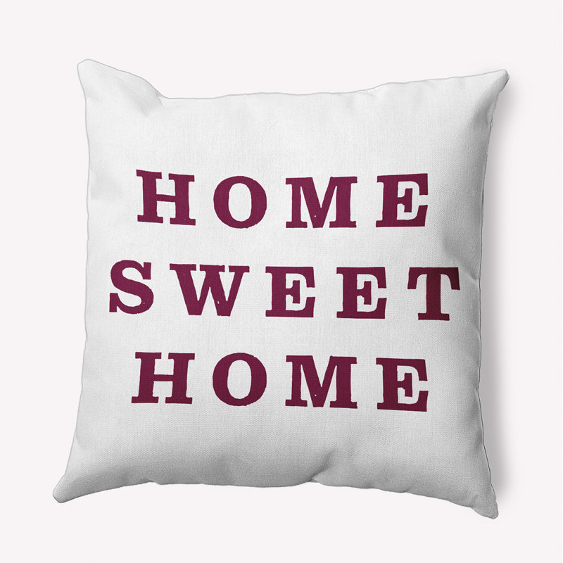 Housse et insert de coussin décoratif en polyester pour l'intérieur et l'extérieur, 16 po x 16 po, Rouge