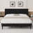 Bed Frames with Button Tufted Headboard, Linen Upholstered Platform Bed with Wooden Slats Support, Easy Assembly, No Box Spring Required-1269304822-1269304713