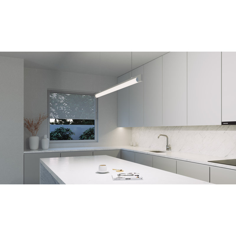 Keel™ 1 - Light LED Pendant, Bright Satin Aluminum, 3000K