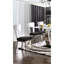 Chaises en métal noires en microfibre pour salle à manger moderne, de 2