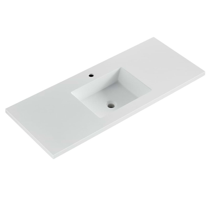 Gibson 48" Wall Mounted Single Bathroom Vanity with Top, 24", White