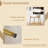 Bar Stools Set Of 2, Counter Height Bar Stools With Back And Metal Legs, High Top Island Chairs With Footrest, Sherpa Tall Kitchen Housel Boucle-976240577-976240580