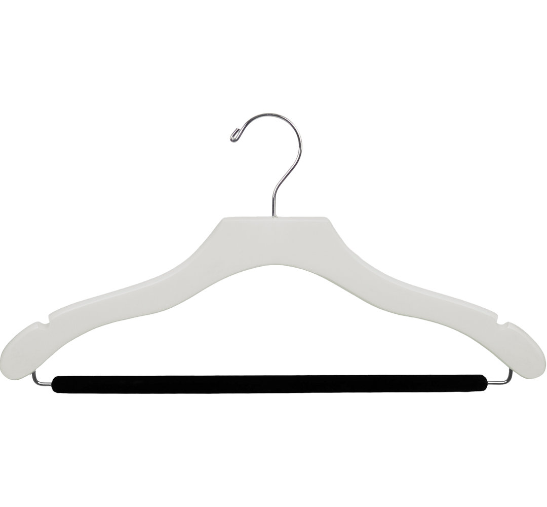 Wood Non-Slip Standard Hanger for Dress/Shirt/Sweater (Set of 25) Rebrilliant