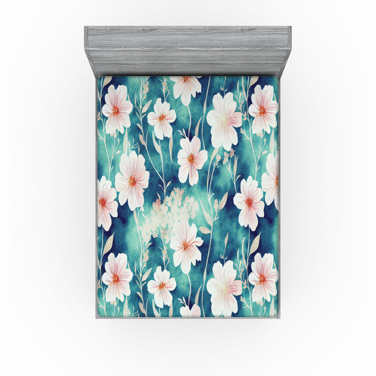 Drap-housse floral Ambesonne