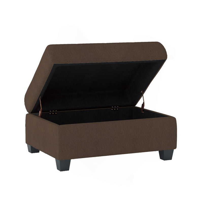 Modern Living Room 1pc Storage Ottoman, Chocolat