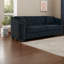 Ensemble de canapés à compression 5 pièces Chesterfield en velours noir pour la maison