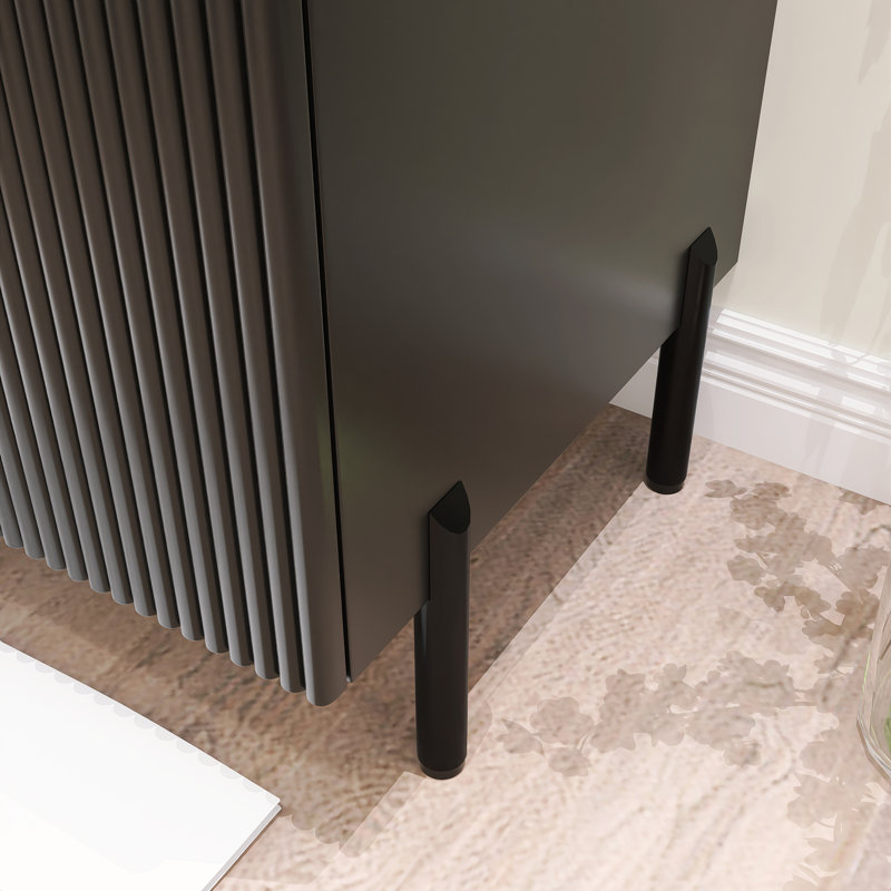 30 po Ensemble de meuble-lavabo simple sur pied Largeur avec lavabo vasque en céramique et comptoir blanc Carrara, Noir