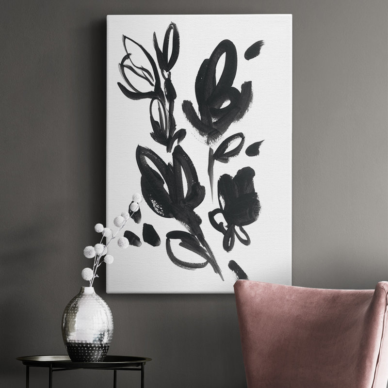 Cameo Bloom I - peinture sur toile tendue, H 18 po x l 12 po x P 1 po