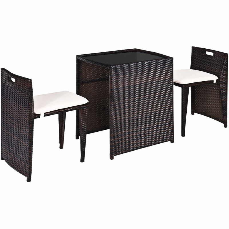2 - Person Patio Dining Set with Rectangular Table