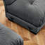 Canapé modulaire en L en forme de L, canapé-lit modulaire convertible à 4 places pour le salon, canapé d'angle rembourré en velours moderne avec coussins de taille, coussins décoratifs et accoudoirs renforcés, gris-1508704831