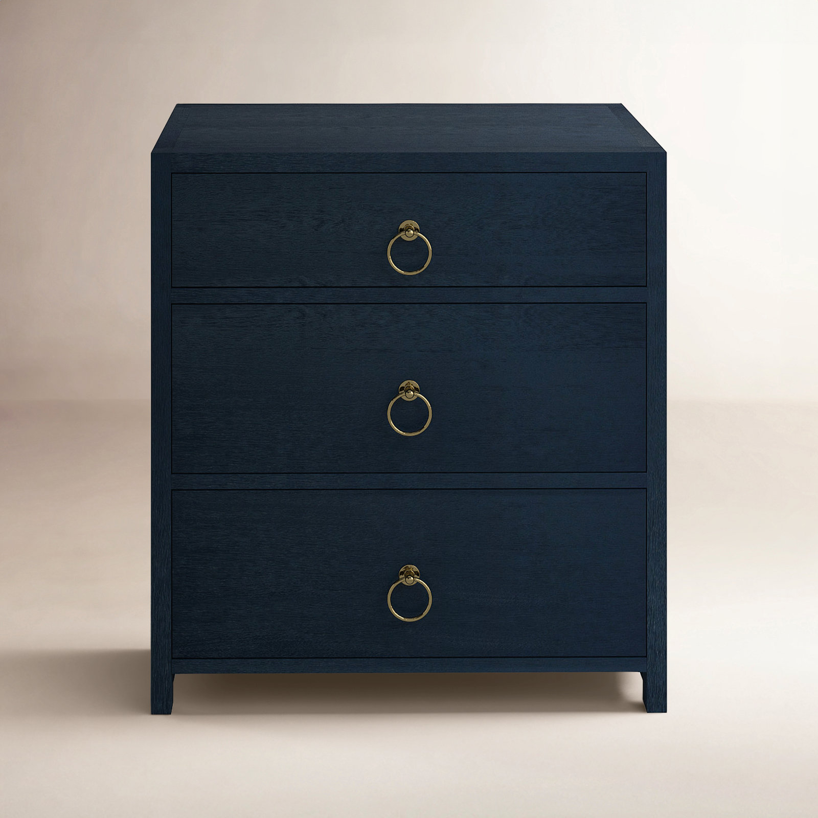 Elin 3 - Drawer 25" Nightstand, Navy Blue