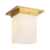 Mineral 8-in Brass Flush Mount