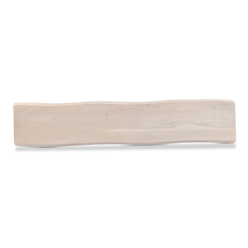 Modern Brazilian Bello Bench, 18" H x 78" W x 15" D, White Wash