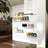 47.2'' W White Reception Desk With Pegboard Front