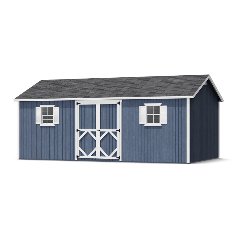 Classic Workshop Outdoor Wood Storage Shed, 12' x 20', No