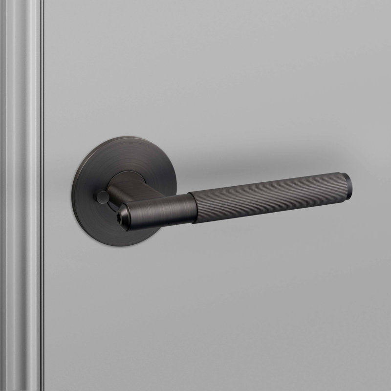 Poignée de porte / Intimité / Linéaire, Bronze fumé