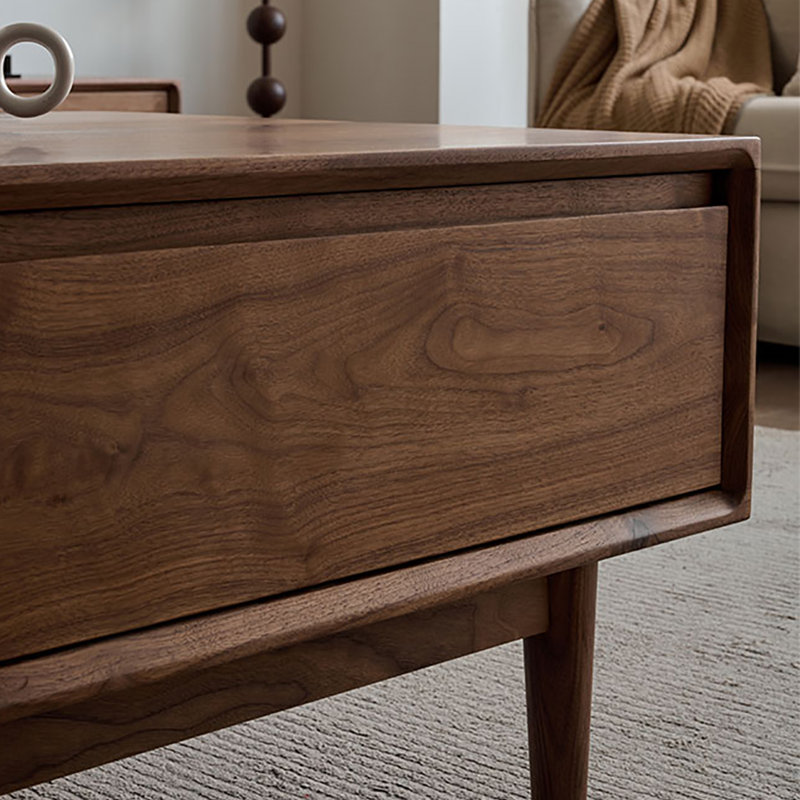 Solid oak tea table, 17.7" H x 47.2" L x 25.6" W