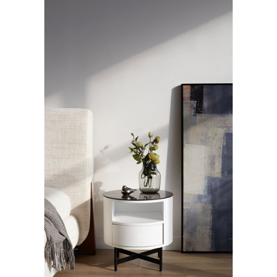 Anemarie 45cm W Metal Bedside Table