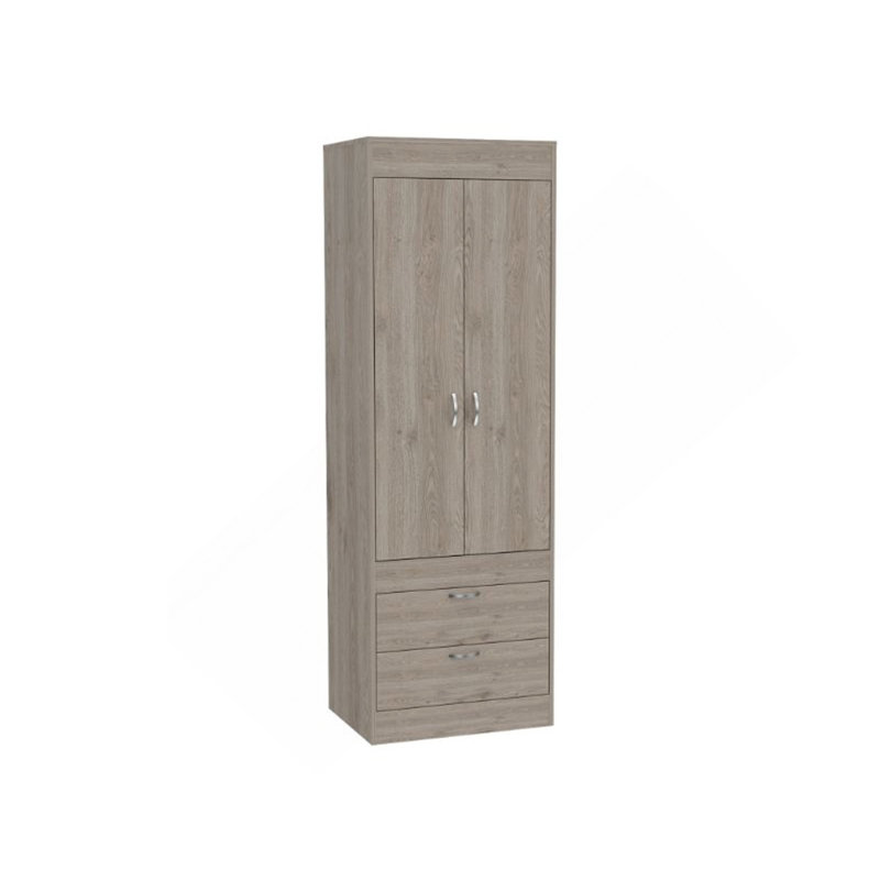 Armoire 2 tiroirs gris clair