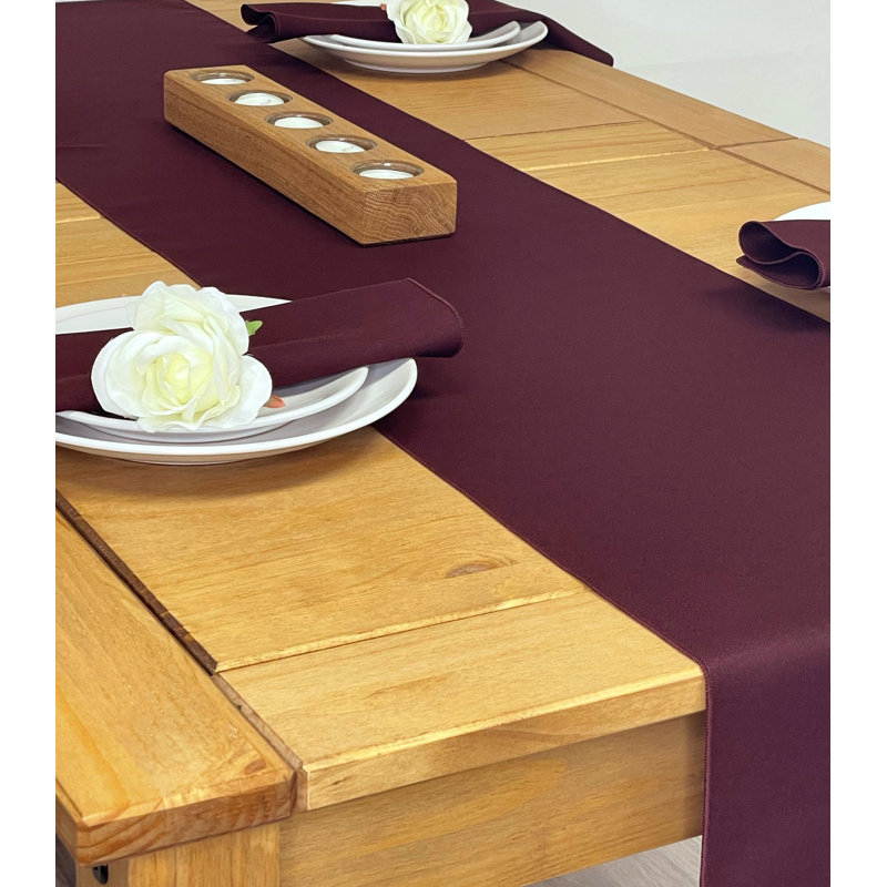Teal Table Runner 14" x 144" (35cm x 365cm), 35cm W x 304cm L, Dark Burgundy