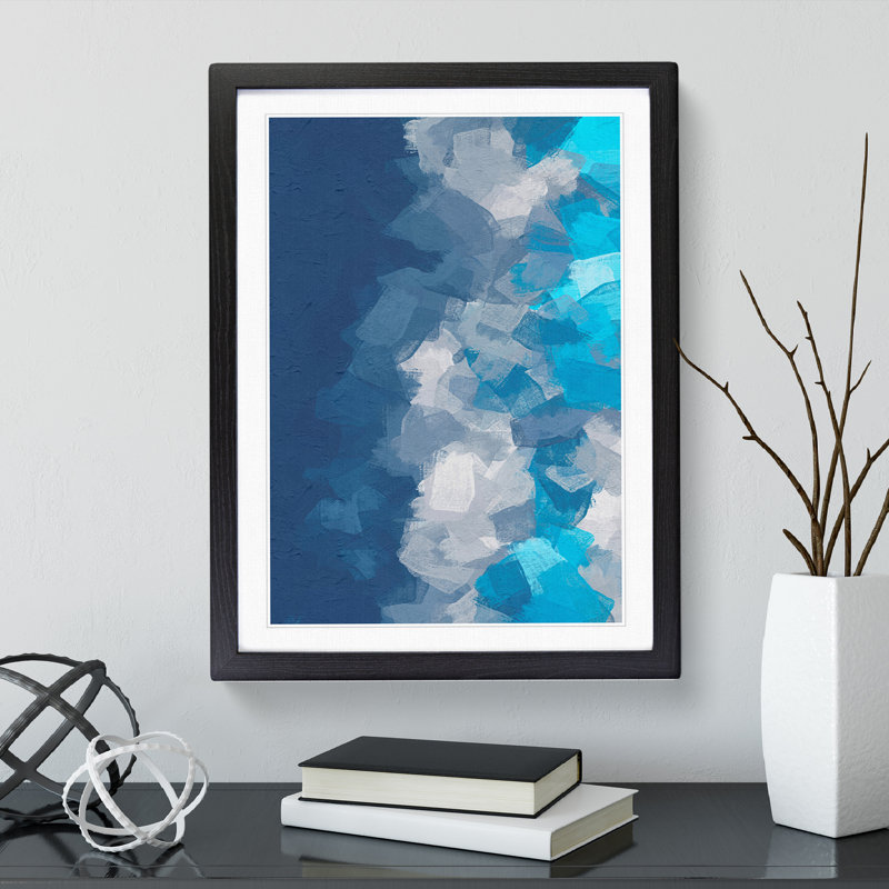 Tighten Up Abstract - Single Picture Frame Painting, Black Framed, 64cm H x 46cm W x 2cm D