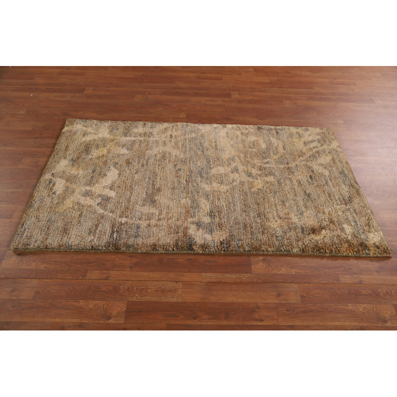 Brown Moroccan Oriental Area Rug 3x5