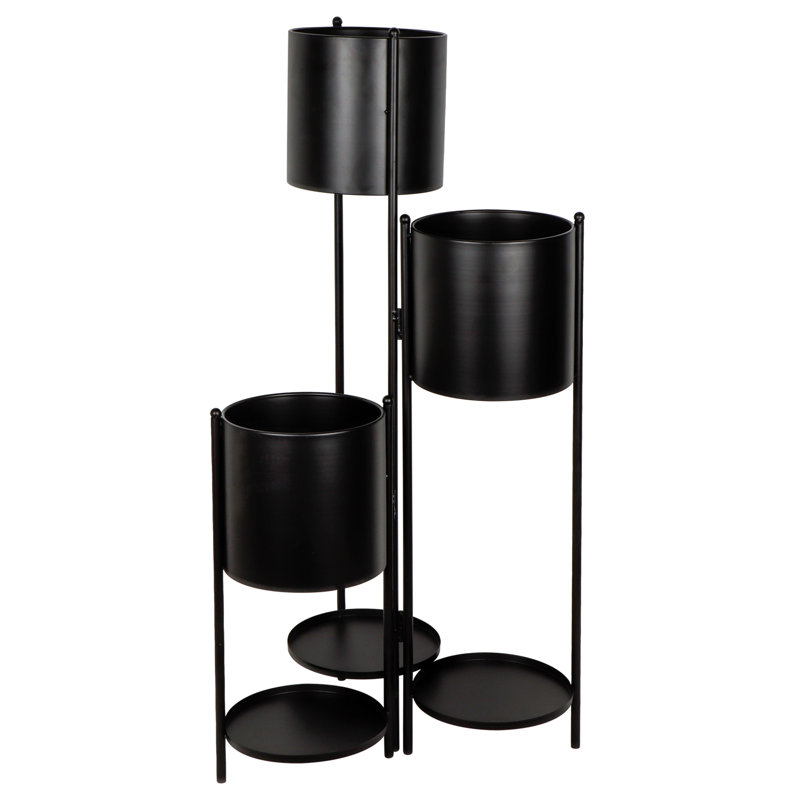 Support pour plante à fleurs 6 niveaux, Noir