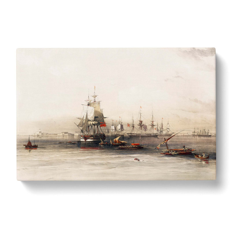 River Nile Ships In Egypt by David Roberts - Wrapped Canvas, 40cm H x 60cm W x 3cm D