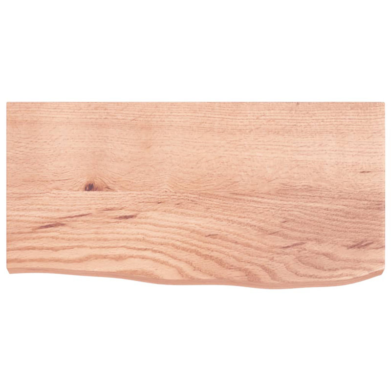 Bois massif traité avec meuble-lavabo vidaXL, Brun clair